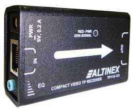 Altinex Ships Compact Video Twisted Pair Transmitter and Receiver Set