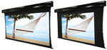 Elite Screens Shows Two Tensioned Electric Screens