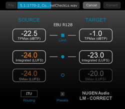 NUGEN Audio Announces Stand-Alone LM-Correct Loudness Tool