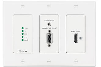 Extron Ships Two-Input Fiber Optic Transmitter Wall Plate