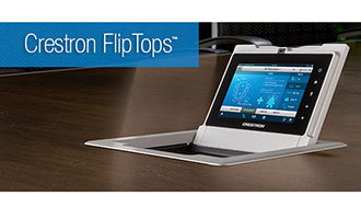 Crestron Ships FlipTops for Hidden, Integrated Cable and Component Management