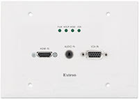 Extron Two Input XTP Wallplate Transmitter for HDMI and VGA Signals Now Shipping