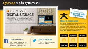 Tightrope Media Systems Keeps Digital Signage Content Fresh with Tight Social Media Integration