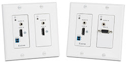 Extron Introduces Two Input DTP Wallplate Transmitters for HDMI and VGA