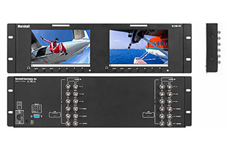 Marshall Launches 3U High Dual 7″ Rack Mount LCD Monitors