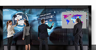 MultiTaction Intros Curved, Multi-User Interactive Wall at DSE 2015