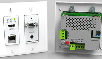Kramer Intros Combined HDMI and VGA Over HDBaseT Wall Plate and Auto Switcher