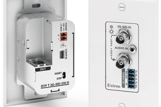 Extron Ships 3G-SDI Wallplate Transmitters for DTP Systems