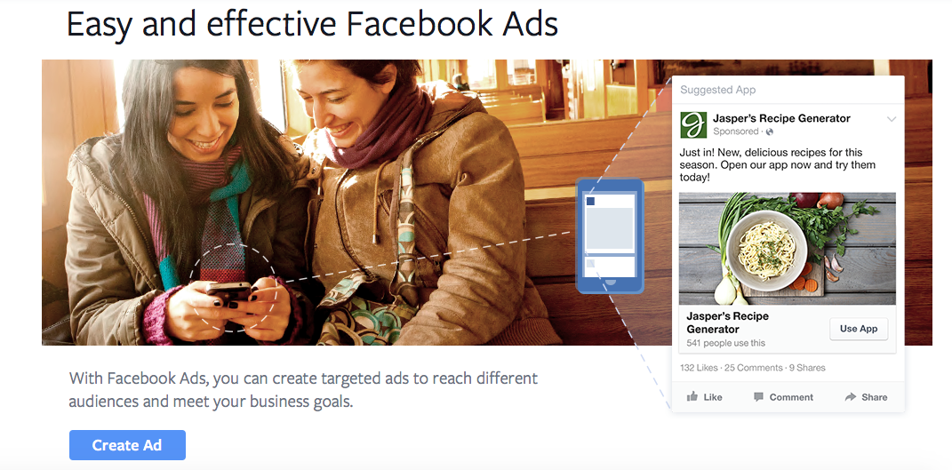 Facebook ad visual