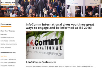 InfoComm to Offer Professional Development Consulting at ISE 2016
