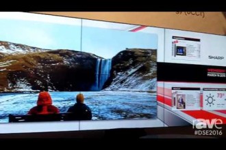 DSE 2016: Sharp Showcases PNV551 3.5-Millimeter Ultra Slim Bezel Video Wall Display