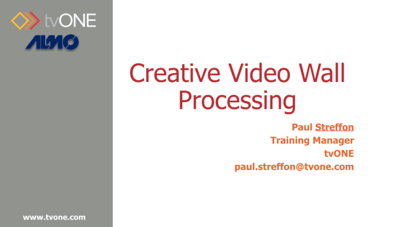 Creative Video Wall Processing