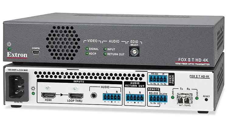 Extron Ships Fiber Optic Extenders for 4K