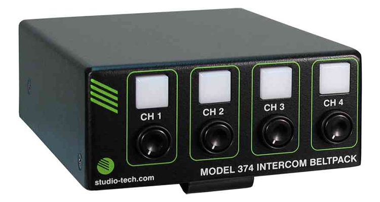 Studio Technologies Adds to Dante Offerings with the Model 374 Intercom Beltpack