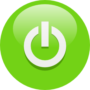 Green power button