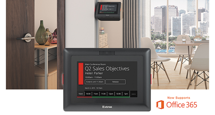 Extron Room Scheduling Now Integrates with Microsoft Office 365
