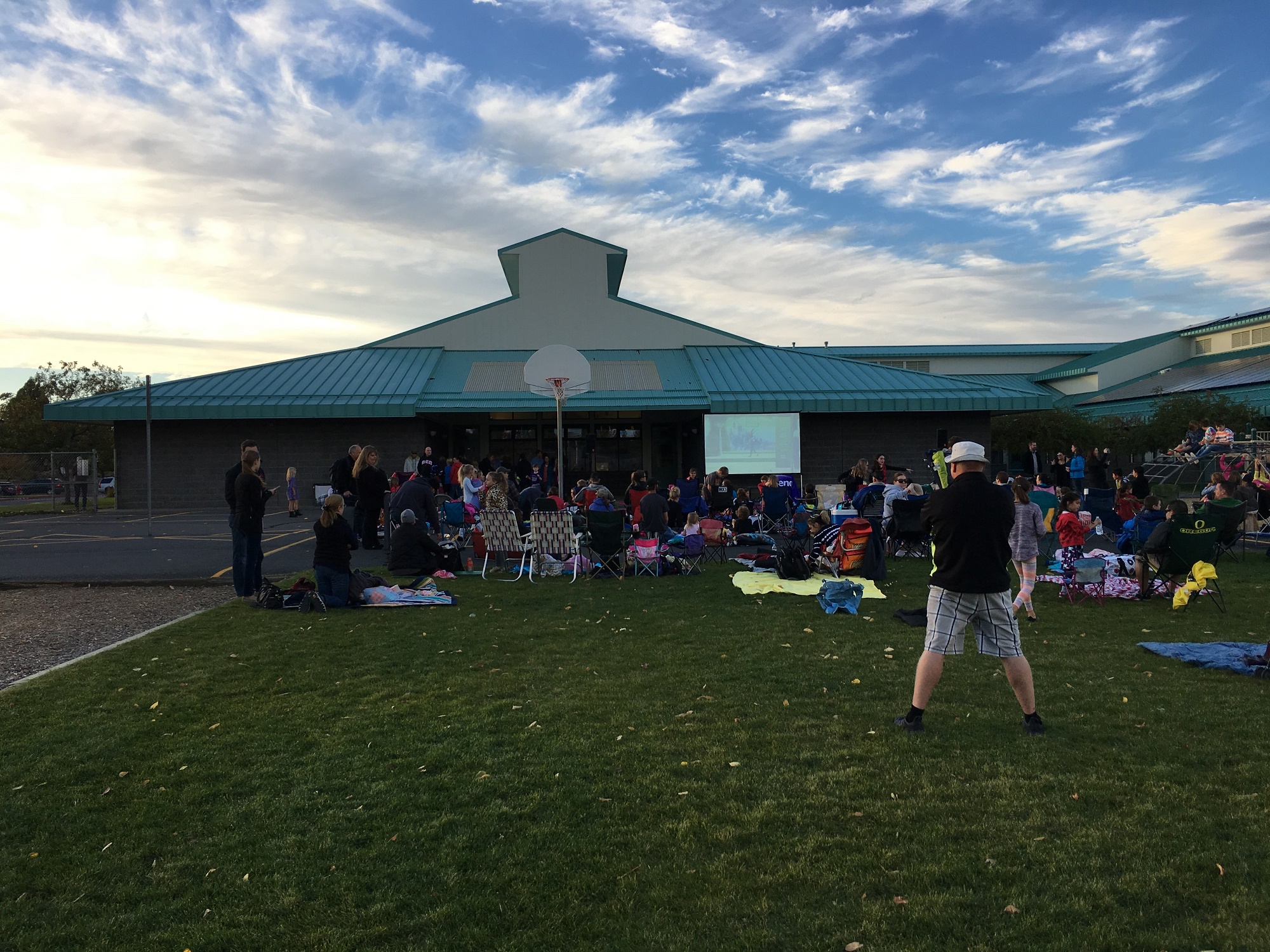 Movie Night at Lava Ridge Elementary School in Bend, Oregon