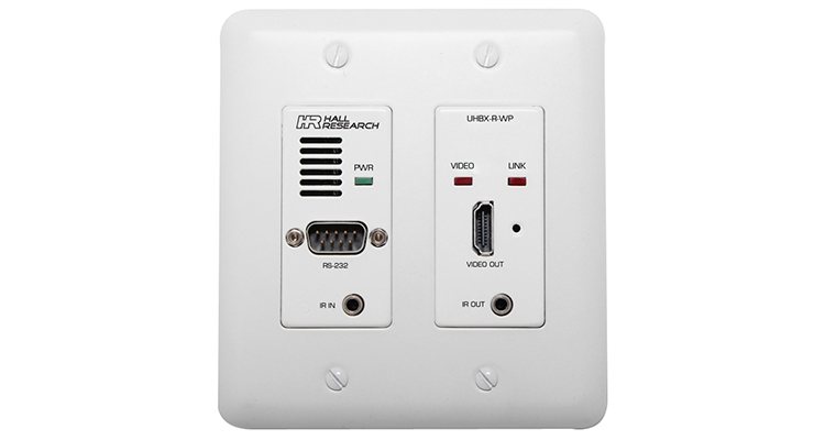 Hall Research Debuts HDBaseT Wall Plate Receiver with IR, RS232 and PoH