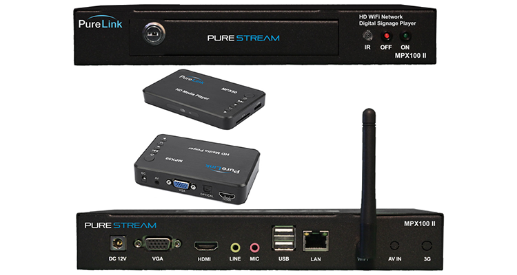 PureLink Debuts New MPX 100 II and MPX50 Media Players for Digital Signage