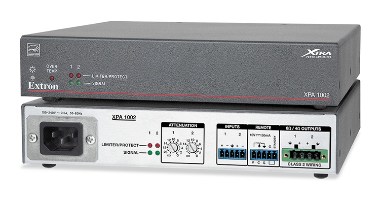 Extron Ships Compact Two-Channel Audio Amplifier for High Impedance Systems
