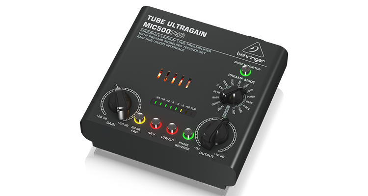 Behringer Releases TUBE ULTRAGAIN MIC500USB