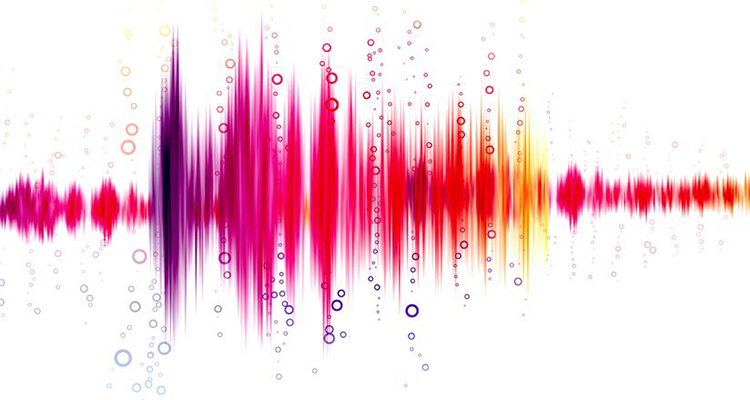 12706470 - sound wave on a white background
