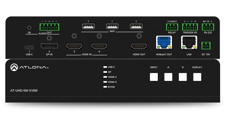 Atlona Launches Universal AV Switching for Wired and Wireless Sources with AT-UHD-SW-510W