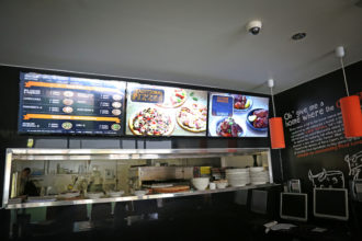 CV Media & Design deliver Pizza Capers Digital Menu Boards