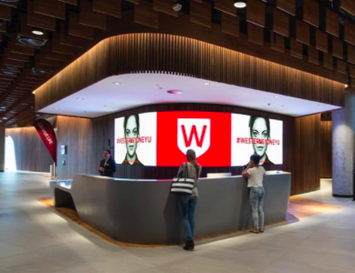 Western Sydney University Opens Its First ‘Vertical’ Campus Featuring NanoLumens Curved LED Lobby Information Display