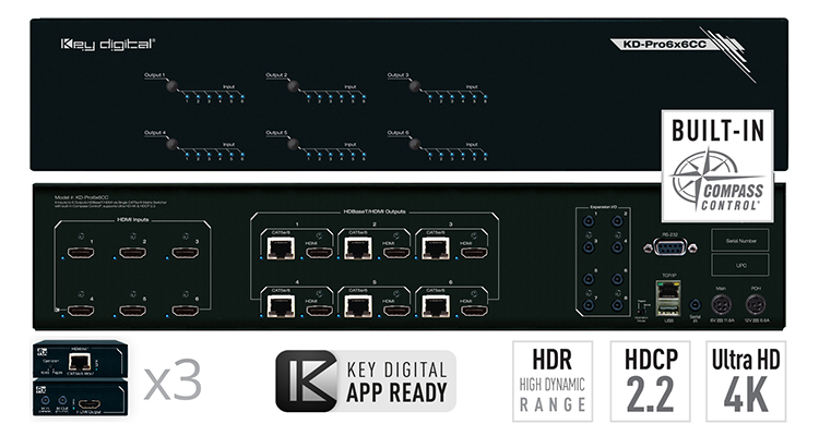 Key Digital Launches HDMI Matrix Switchers With HDBaseT and Support for HDCP2.2, UHD/4K