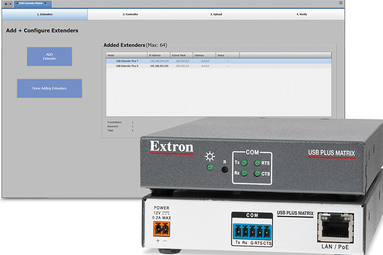 Extron Adds USB Matrix Switching Controller to USB Extender Plus Series