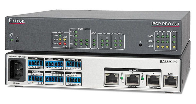 Extron Introduces Industry’s First Control Processor With AV LAN Ports and PoE+