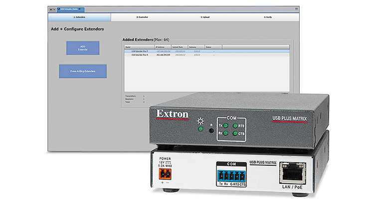 Extron Adds USB Matrix Switching Controller to USB Extender Plus Series