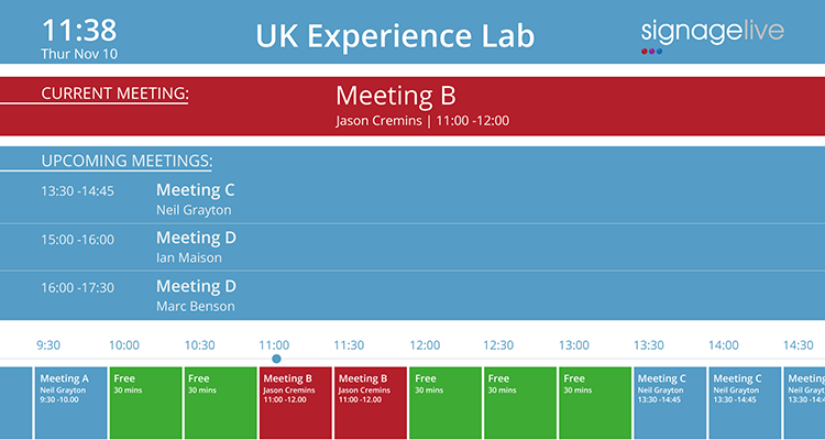 Signagelive Launches Free Calendar Widgets with Google and Microsoft Integration for Meeting Room Digital Signage