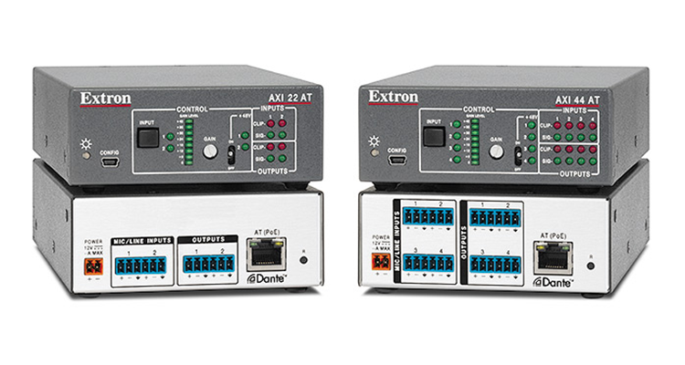 Extron Ships AXI Series Dante Audio Interfaces