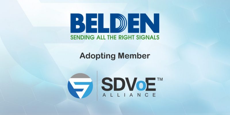 Belden Joins SDVoE Alliance to Promote AV over IP