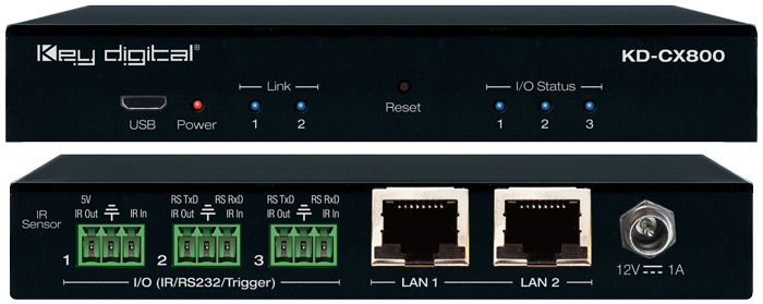 Key Digital’s Flexible Control Interface with Four Modes of Use With KD-CX800 third-party control systems and network based apps can boast the Key Digital reliability