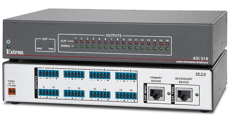 Extron Now Shipping 16 Output Audio Expansion Interface for DMP 128 Plus Audio DSP Processors