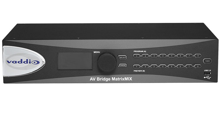 Vaddio Ships AV Bridge MatrixMIX Multipurpose AV Switcher