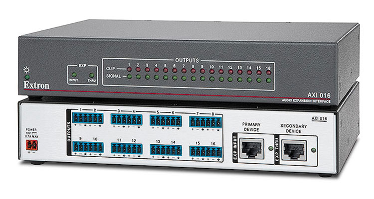 Extron Ships 16 Output Audio Expansion Interface for DMP 128 Plus Audio DSP Processors