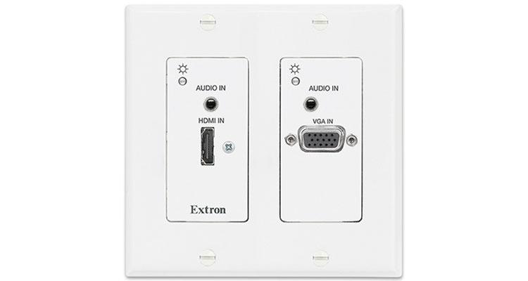 Extron Introduces Two Input DTP Wallplate Transmitters for 4K Video