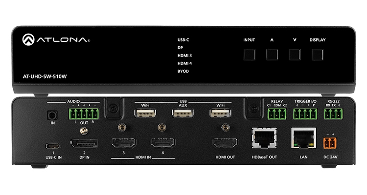 Atlona Ships New BYOD Solution in AT-UHD-SW-510W Switcher