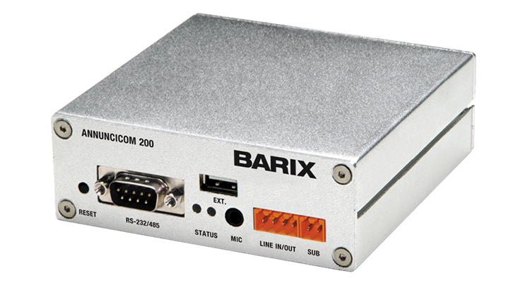 Barix to Introduce New Cost Effective SIP Zone Paging and Intercom Solutions at ISE 2018