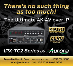 Aurora IPX-TC2 4K Transceiver at ISE 2018