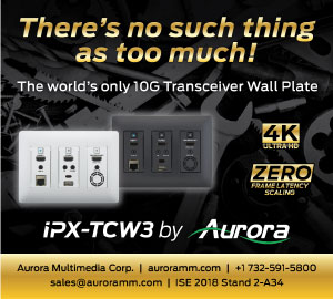 Aurora IPX-TCW3 4K Transceiver at ISE 2018