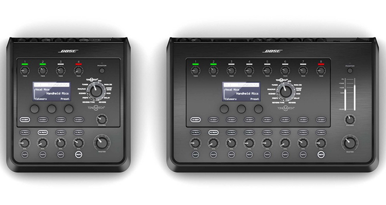 Bose Professional Debuts T8S and T4S ToneMatch Stereo Mixers