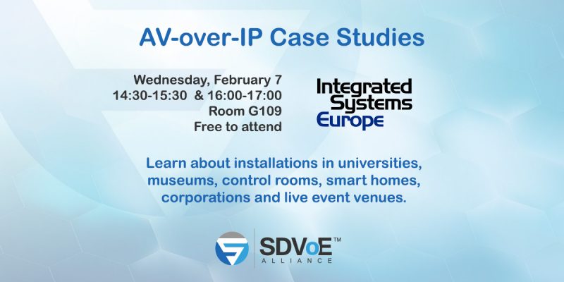 SDVoE Alliance to Present Free Case Study Sessions at ISE 2018