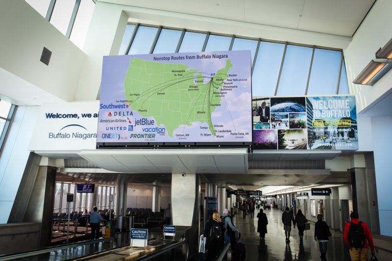 Christie technology welcomes passengers to Buffalo Niagara Airport