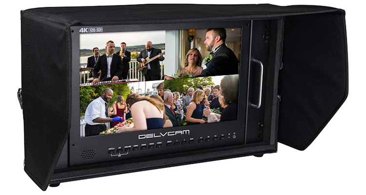 Delvcam 12G-SDI Monitor Supports 4K Single Link and Features a Four Screen Multiviewer