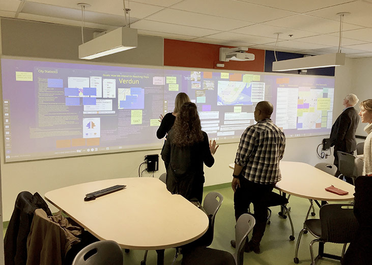Eight Nureva Walls transform active-learning classroom at Dawson College